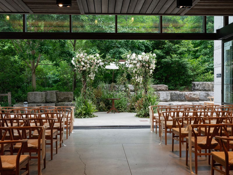 wedding ceremony set up