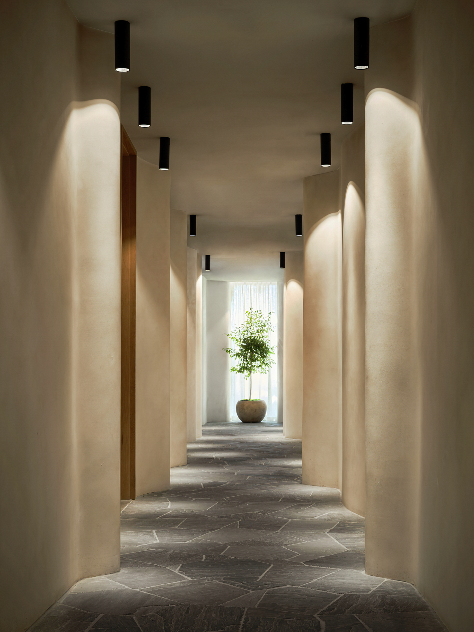 spa hallway