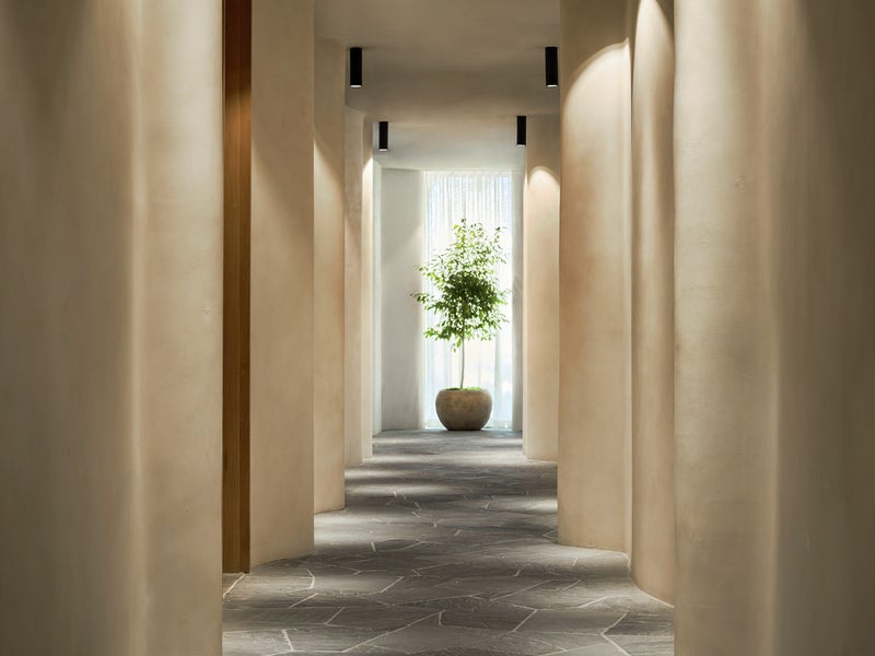 spa hallway
