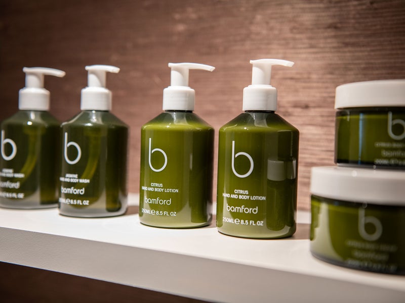 bamford lotion products on display