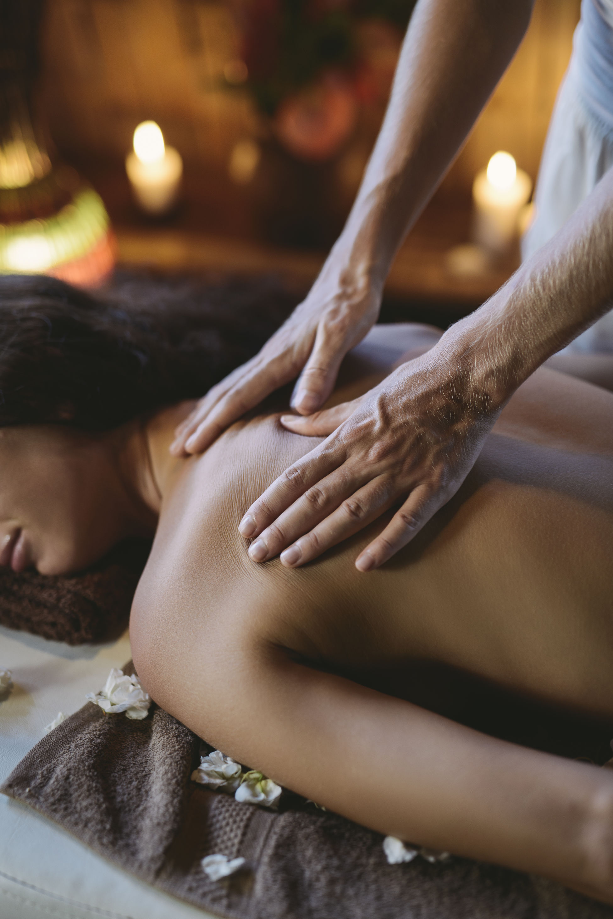 Person receiving a massage