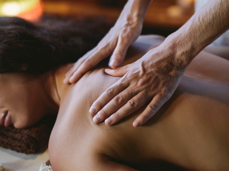 Person receiving a massage