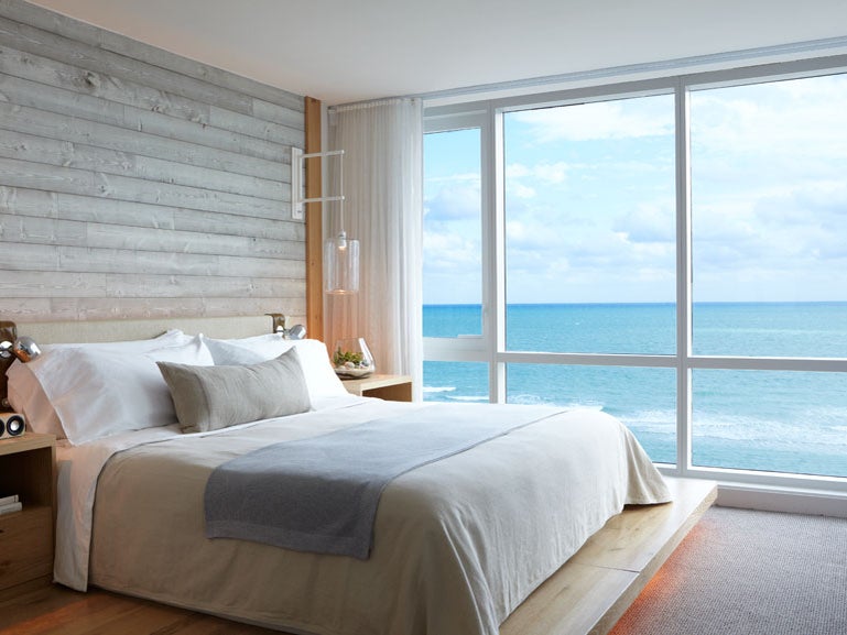 Hotel room with ocean view