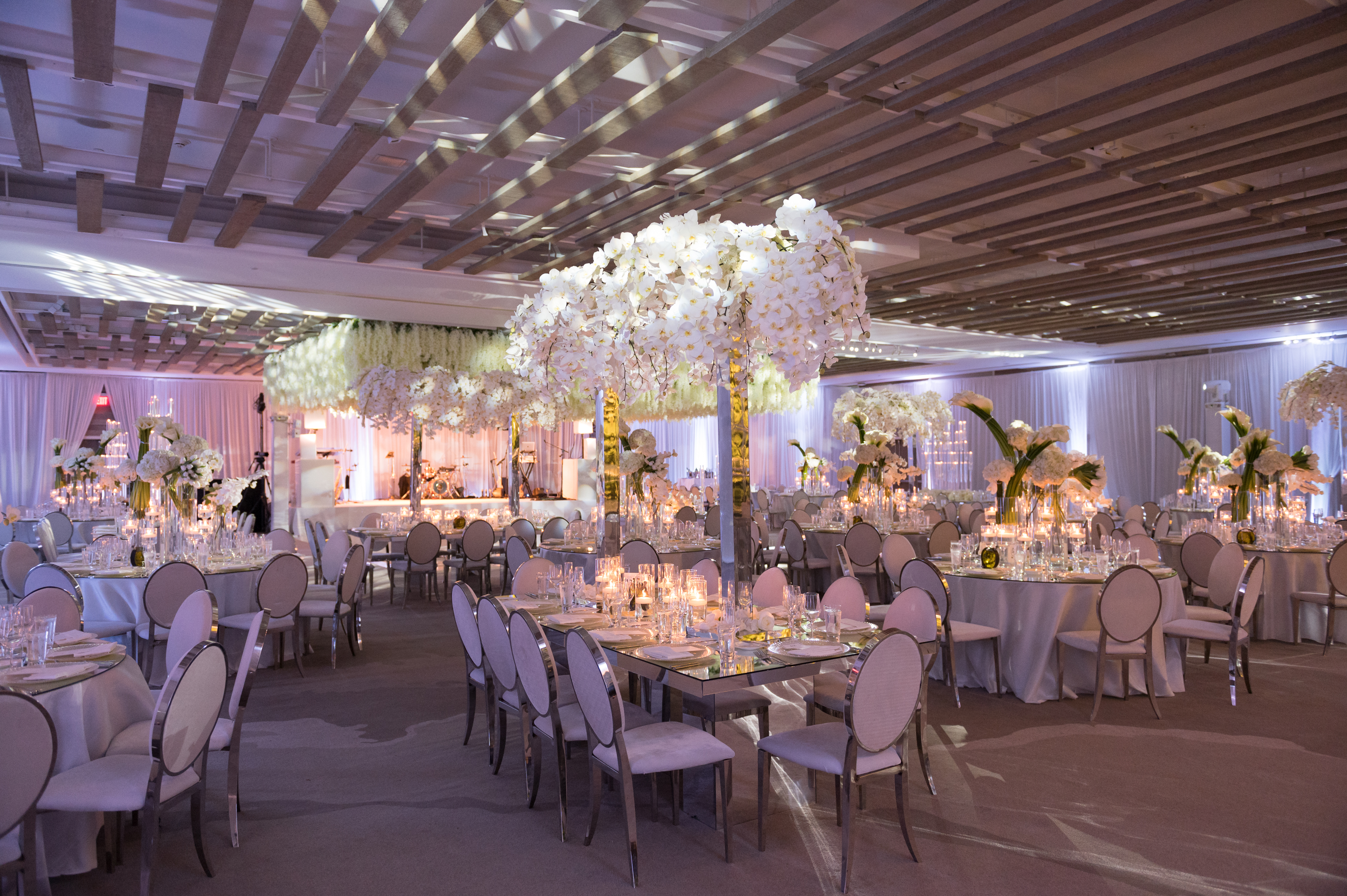 Decorated wedding venue  