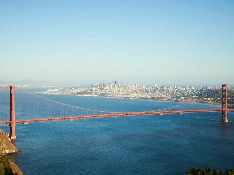 Aerial photo of The Golden Gate bridge 