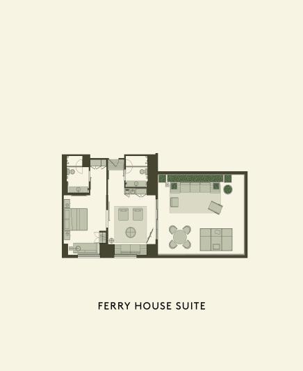 Plattegrond van de Ferry House Suite