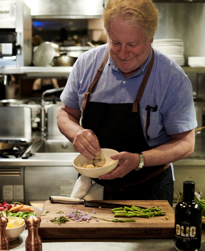 Chef Jonathan Waxman preparing food