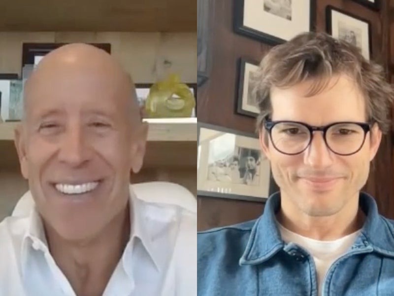 two men smiling