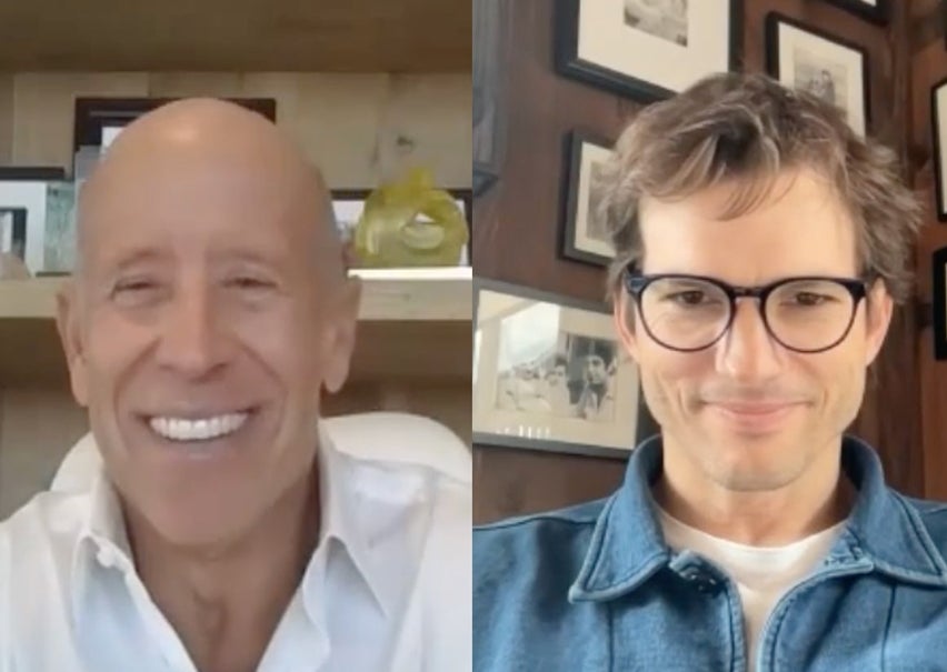 two men smiling