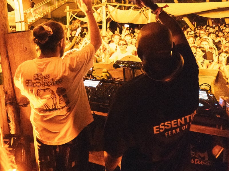 people at a beach party