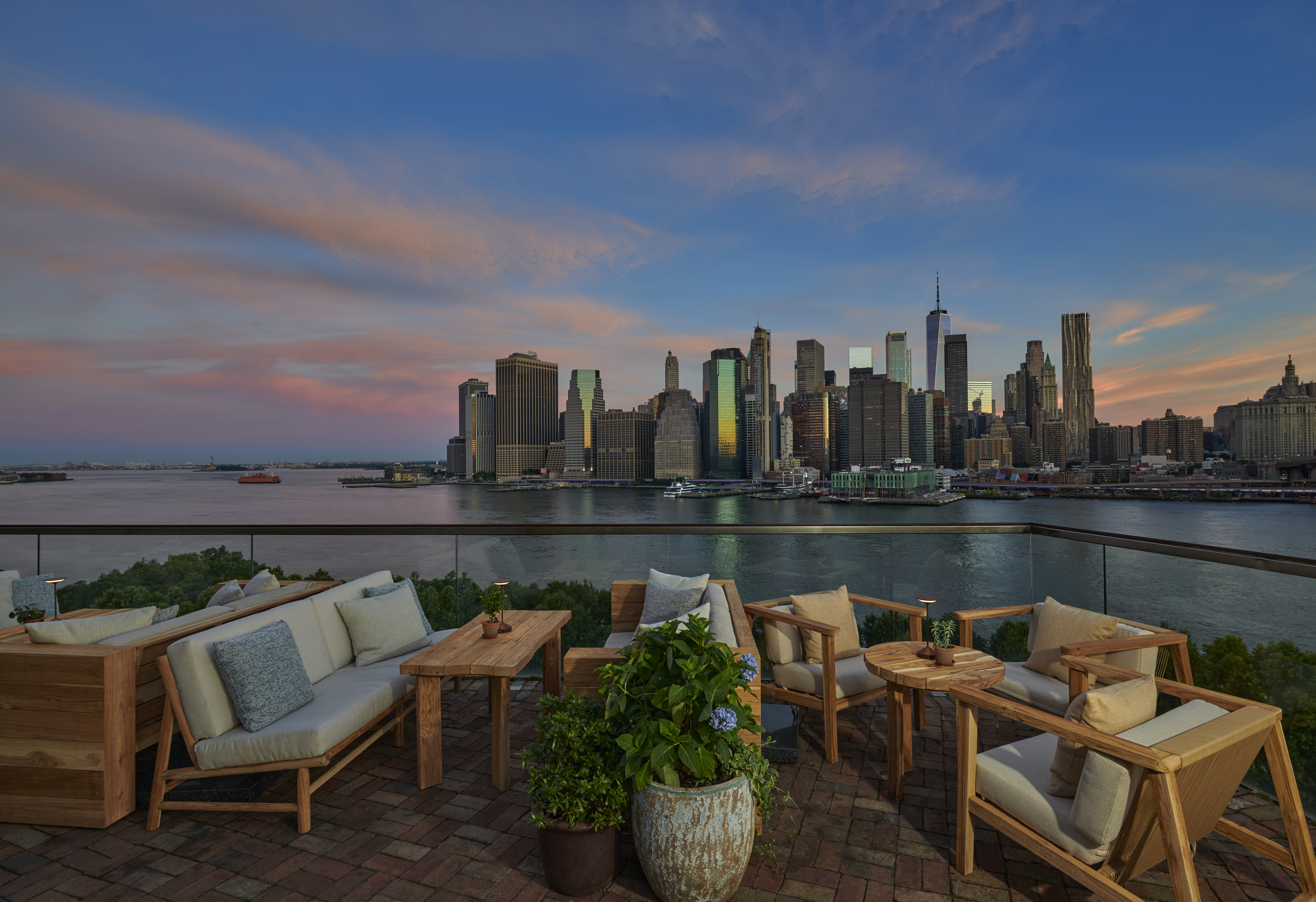 skyline view from harriet's rooftop