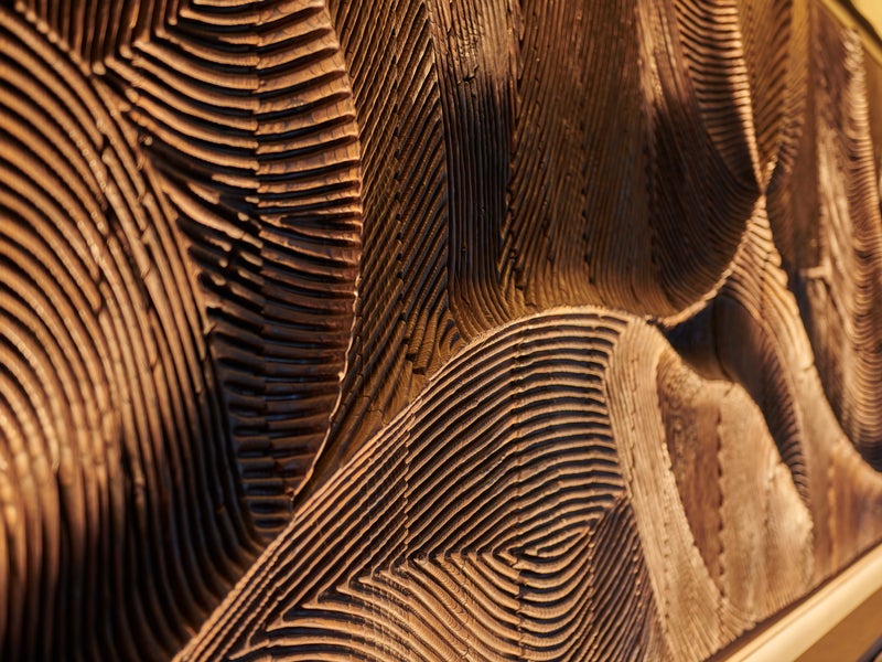 Carved wood panel