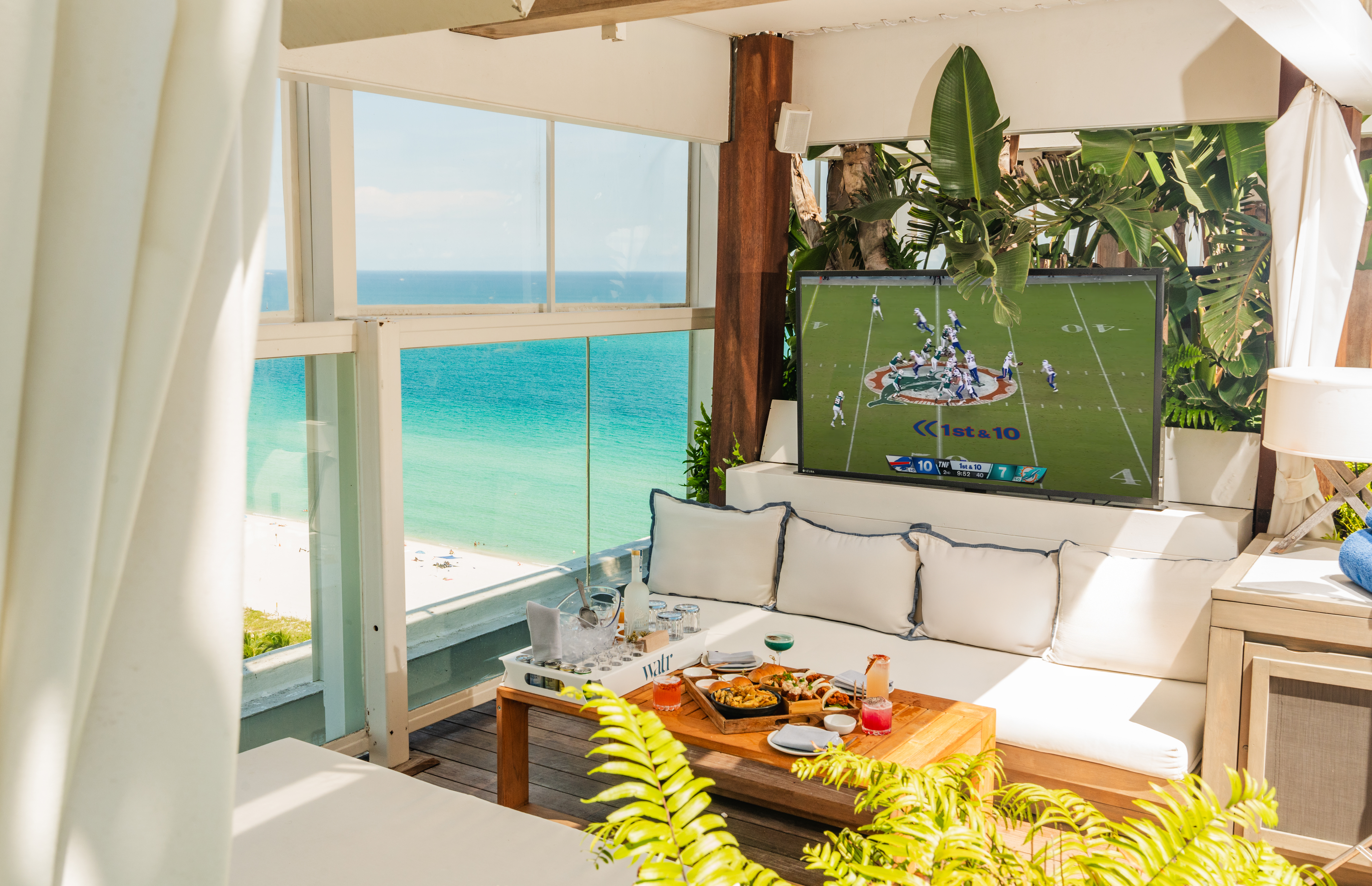 cabana with tv