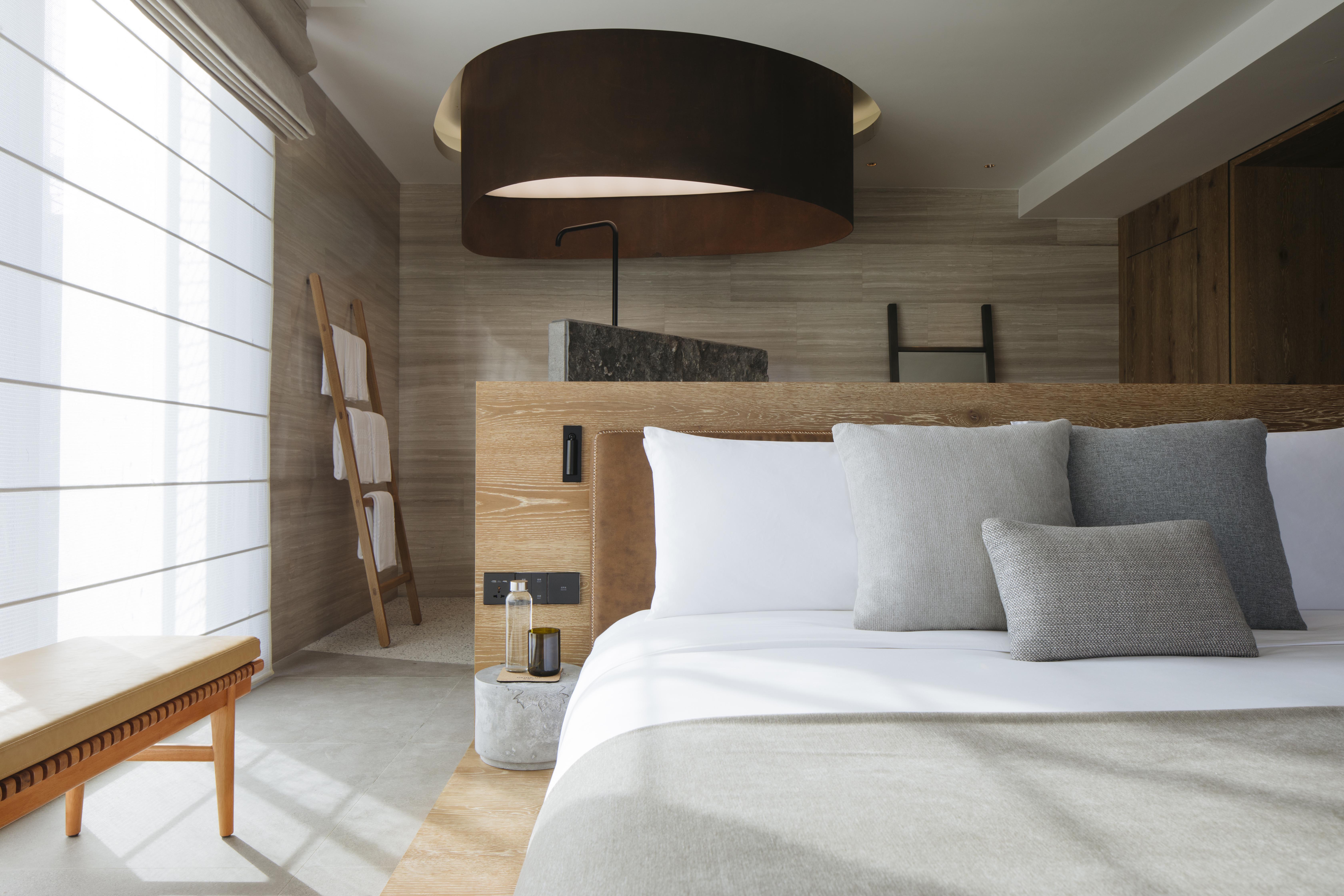 Bedroom suite with view of ocean pool