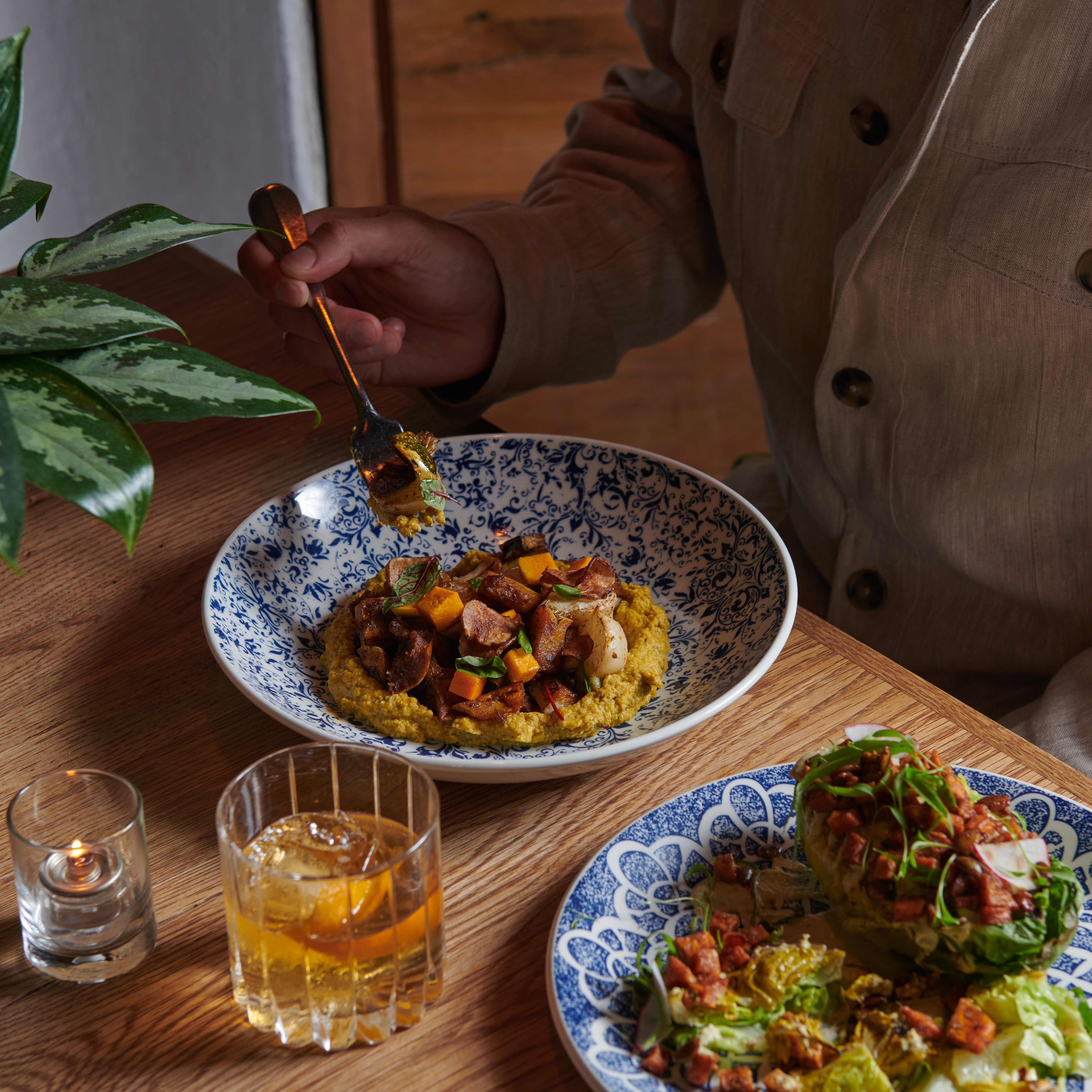 person eating a meal