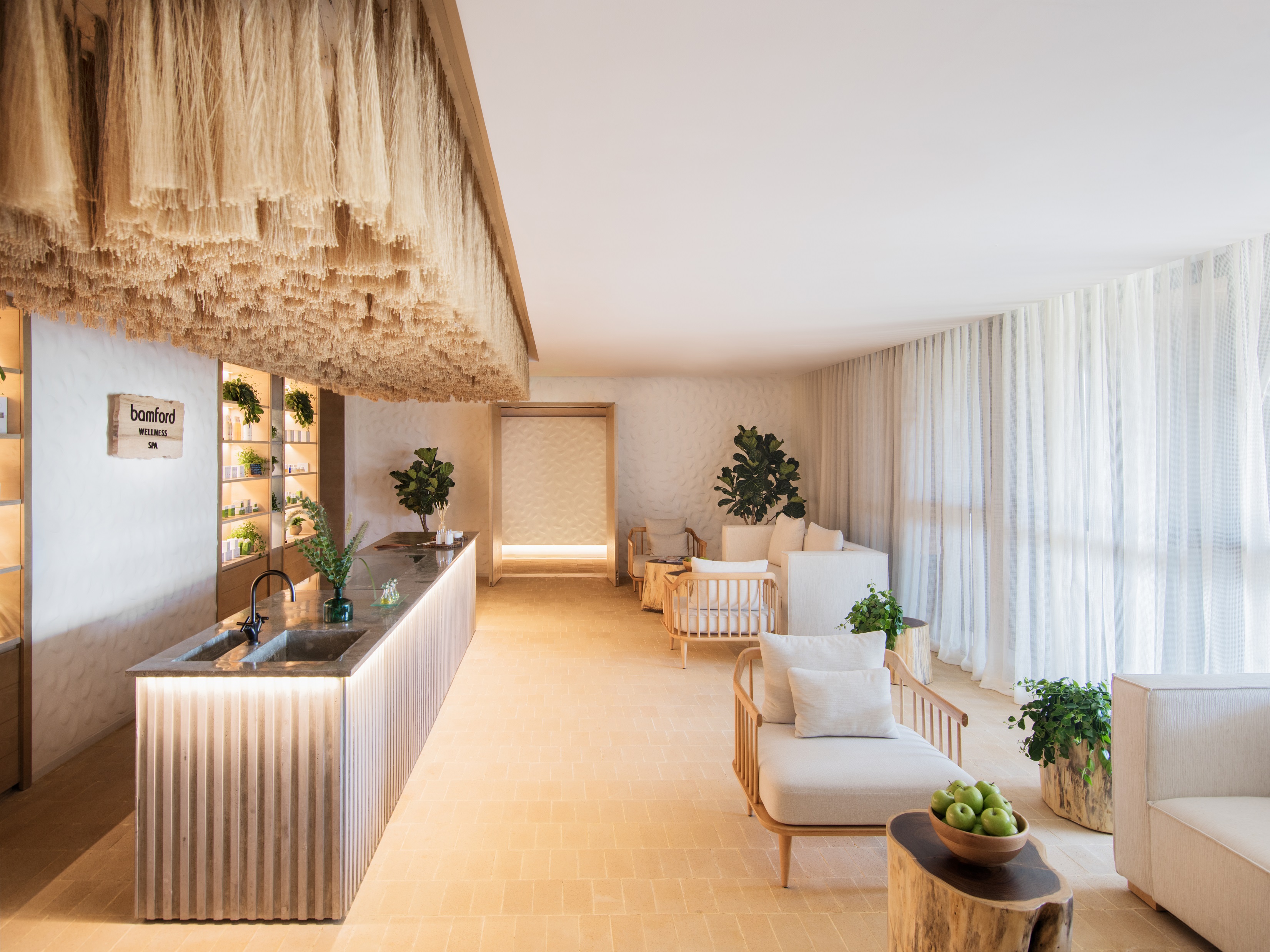 Reception area at Bamford Wellness Spa