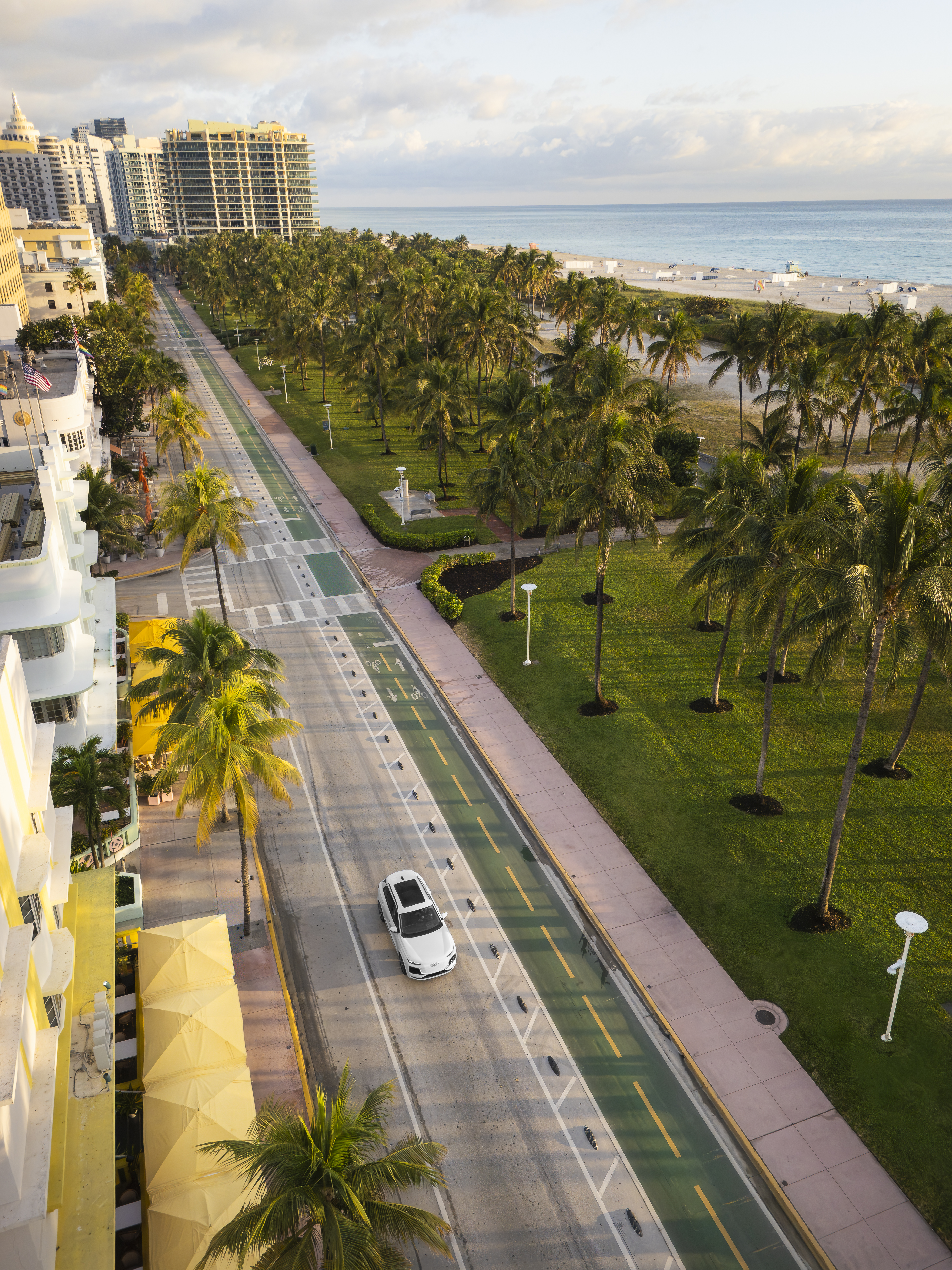 audi house car on ocean drive 