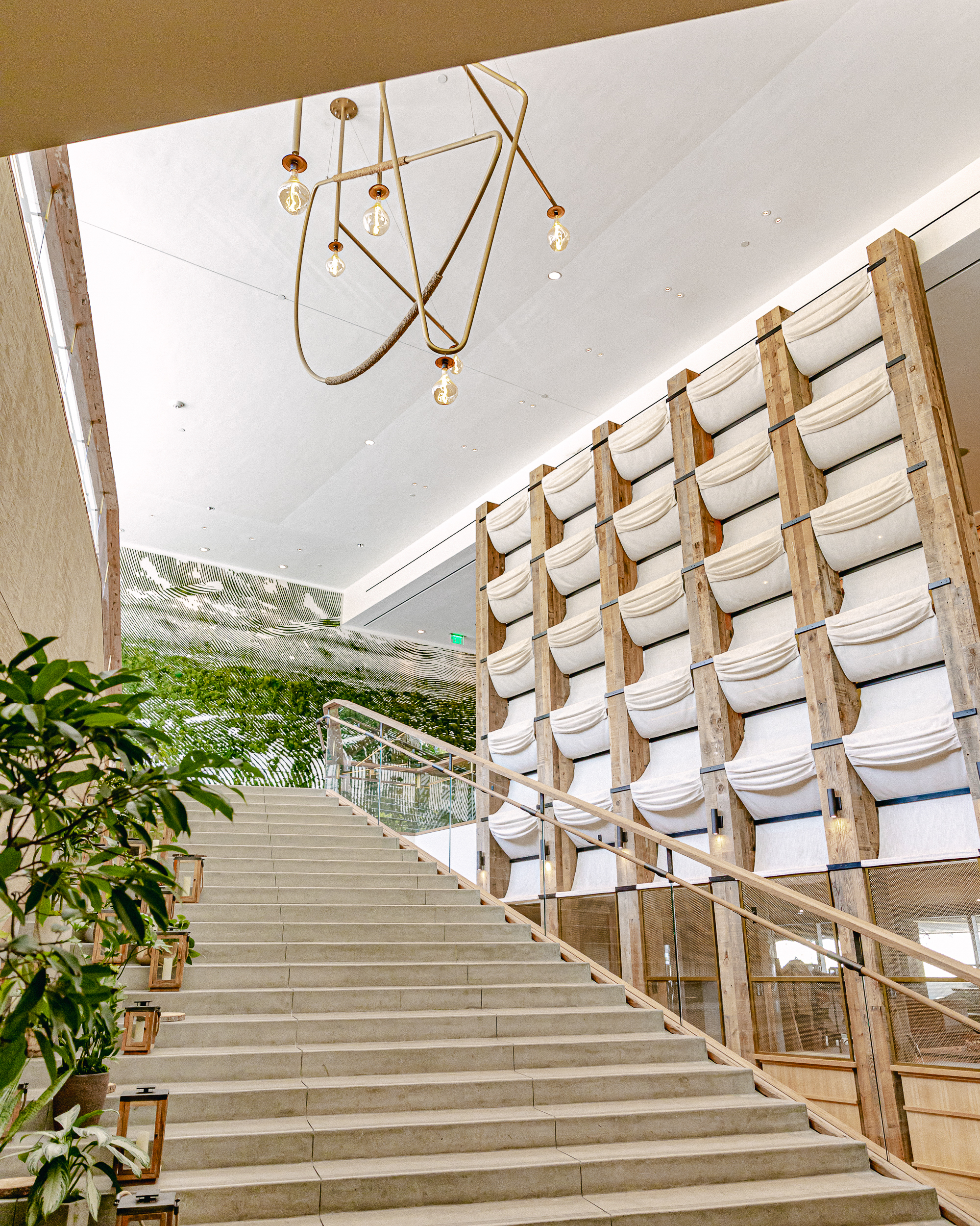 Stairway in a hotel lobby