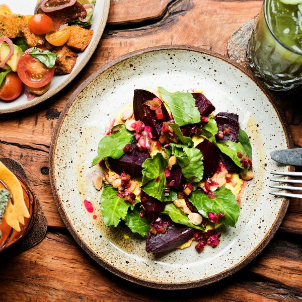 Plate with salad