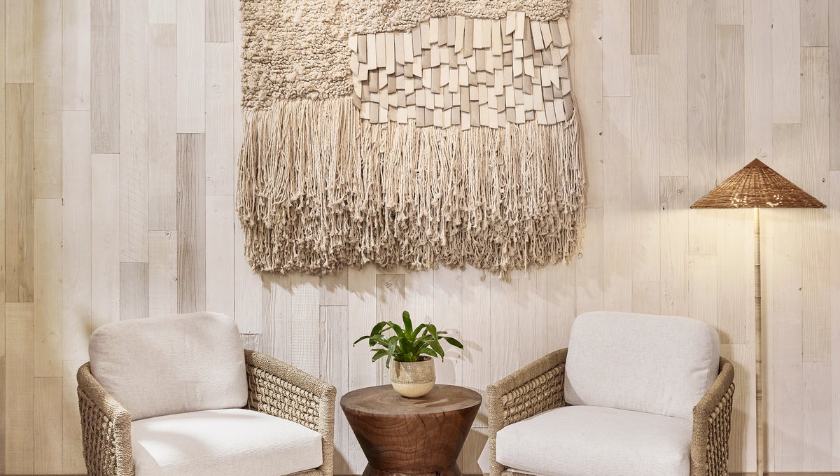 Some armchairs in a spa lobby
