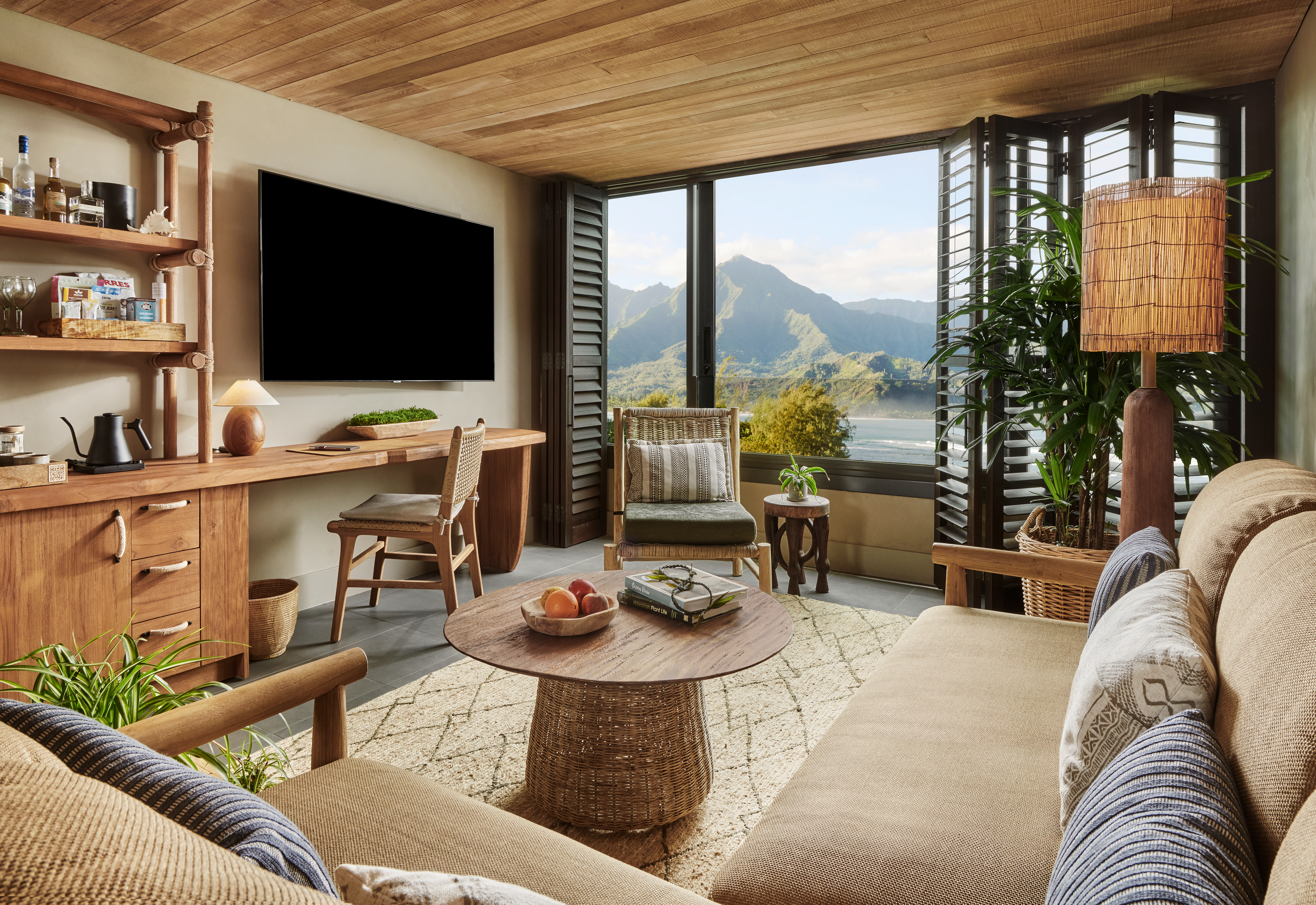 Salon aux tons bruns