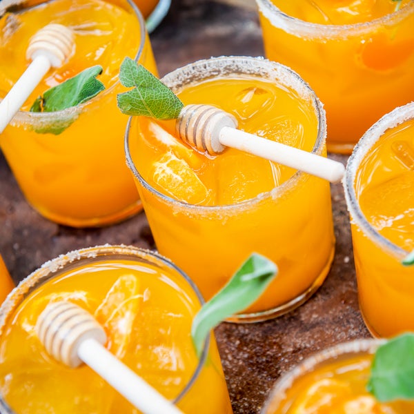 Glasses of oranges juice 