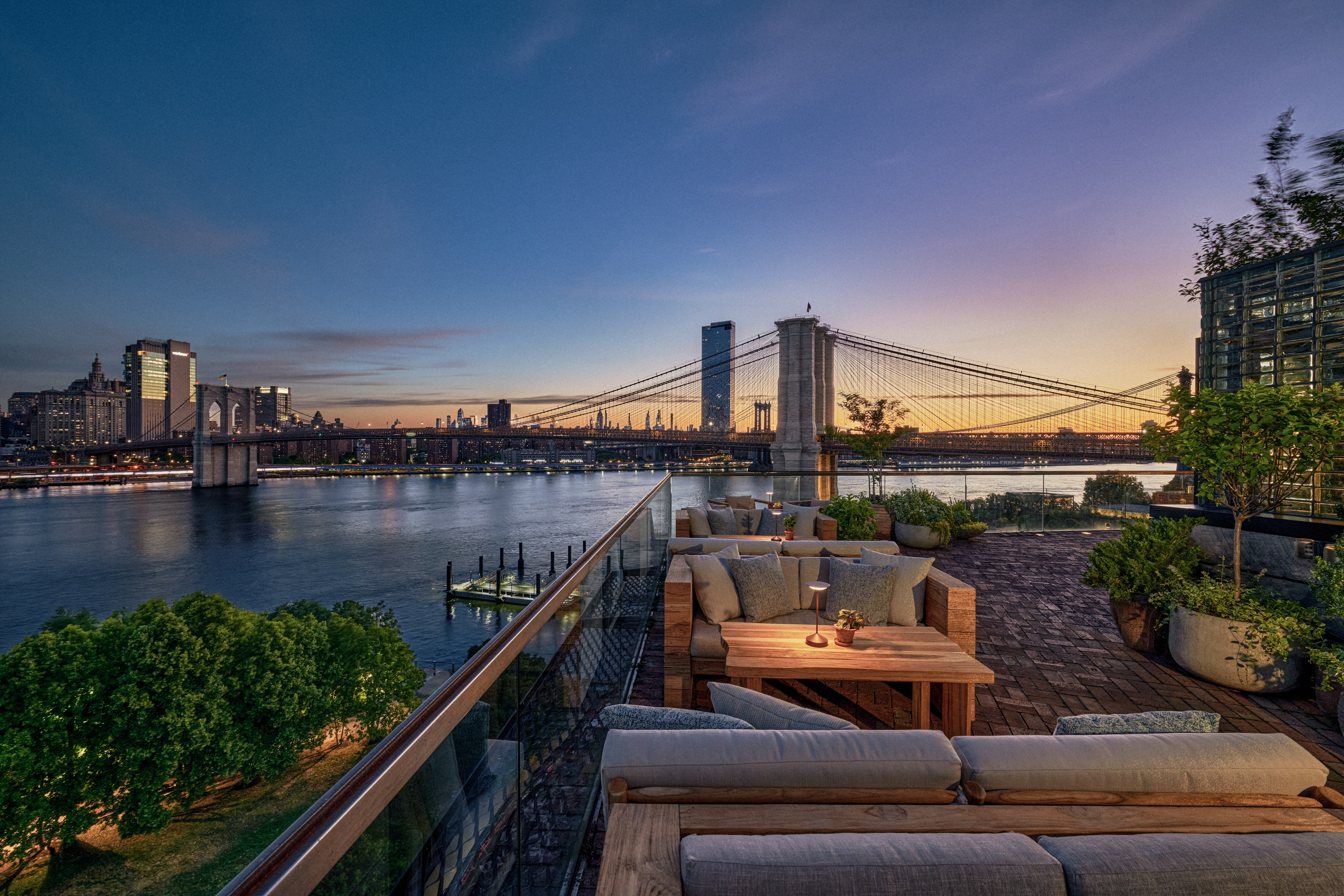 sunset at harriet's rooftop