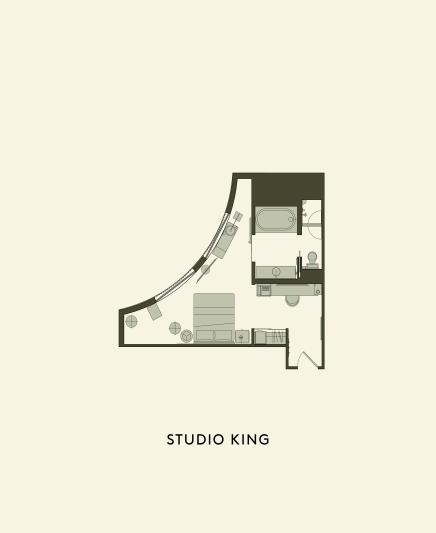 Plano de la habitación Studio King