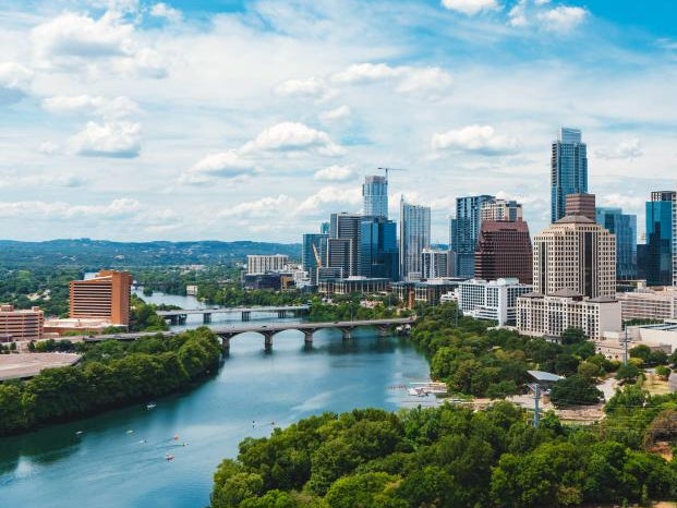 Aerial photo of Austin
