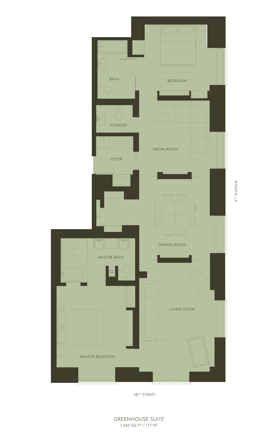 Plano de Greenhouse suite 