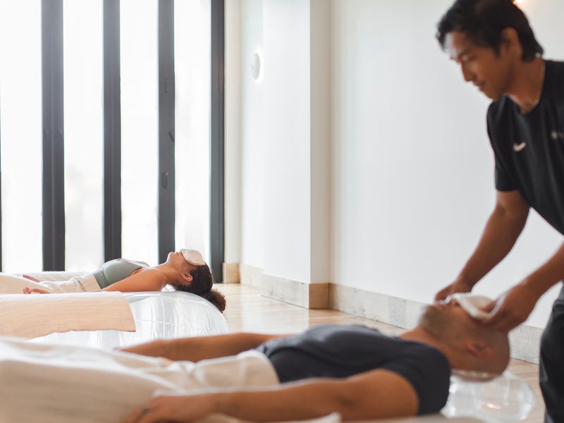 Two people enjoying a relaxing massage