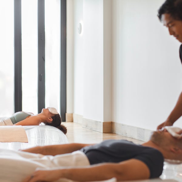 Two people enjoying a relaxing massage
