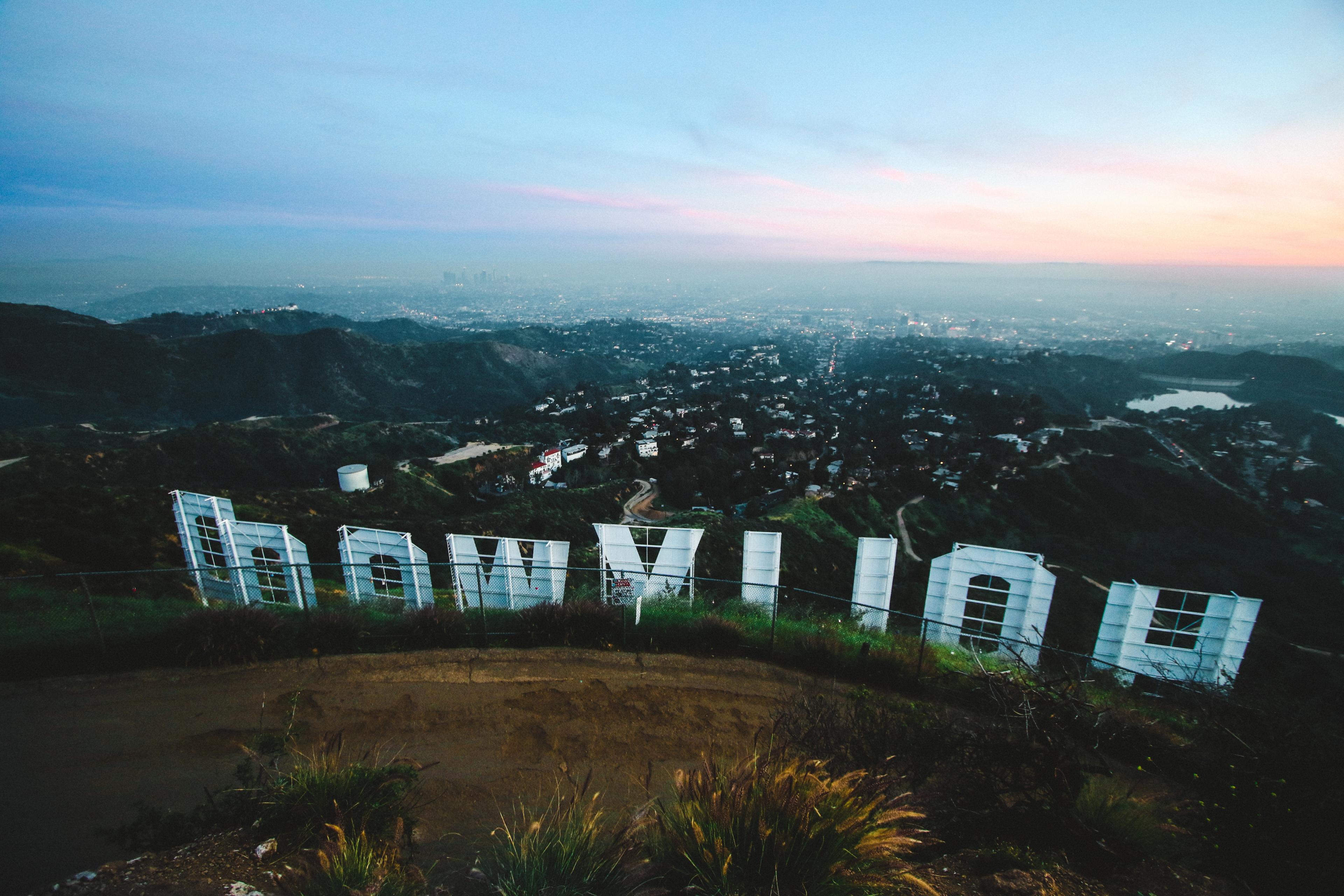 View of Hollywood from behind the Hollywood sign