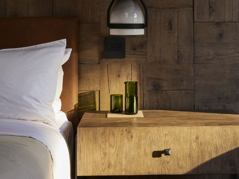 Sunlight streaming into guest room