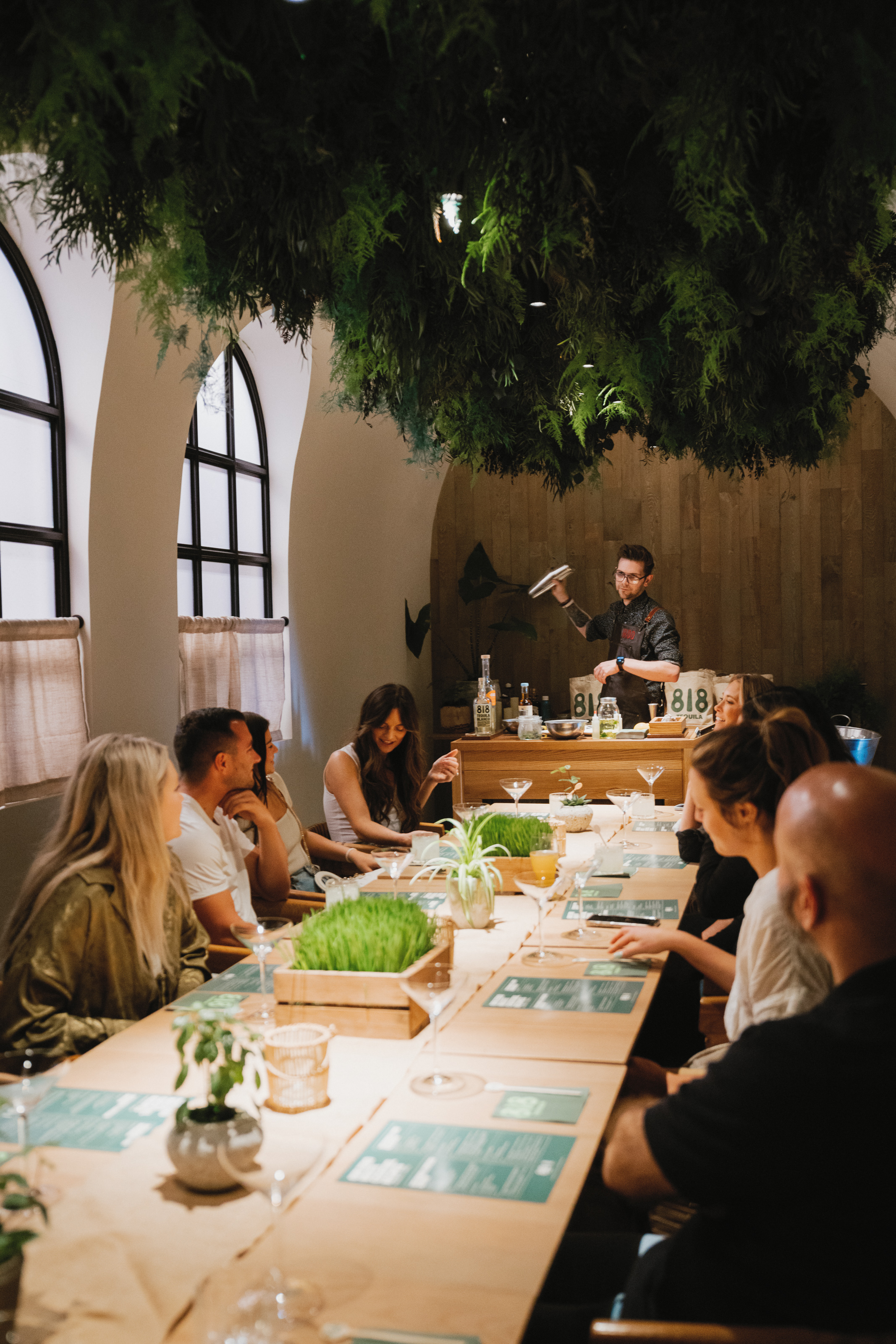 People sitting at a table in a restaurant