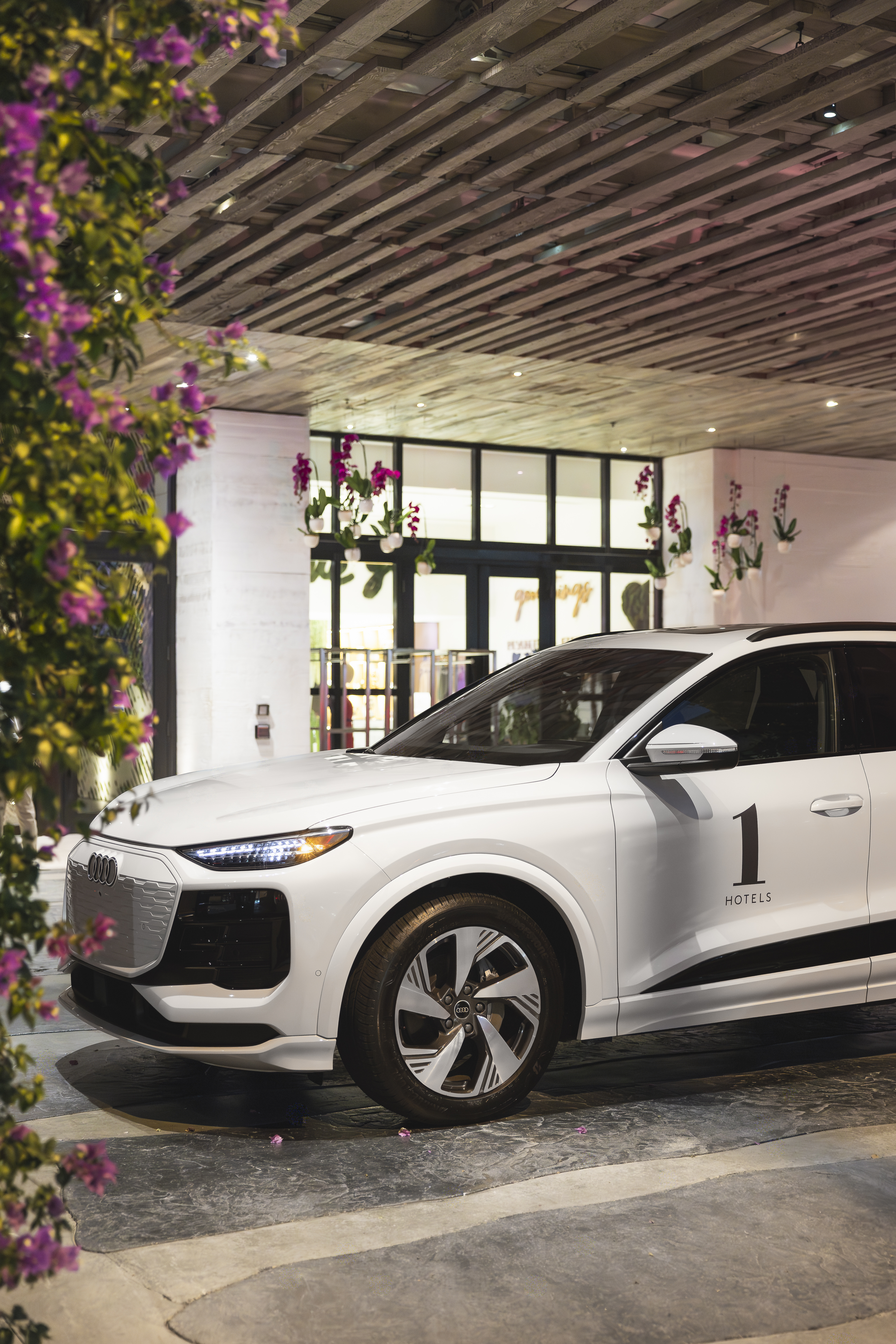 audi house car on the front drive of 1 hotel south beach