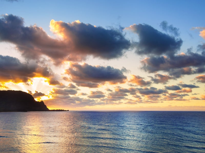 Sunset over the ocean