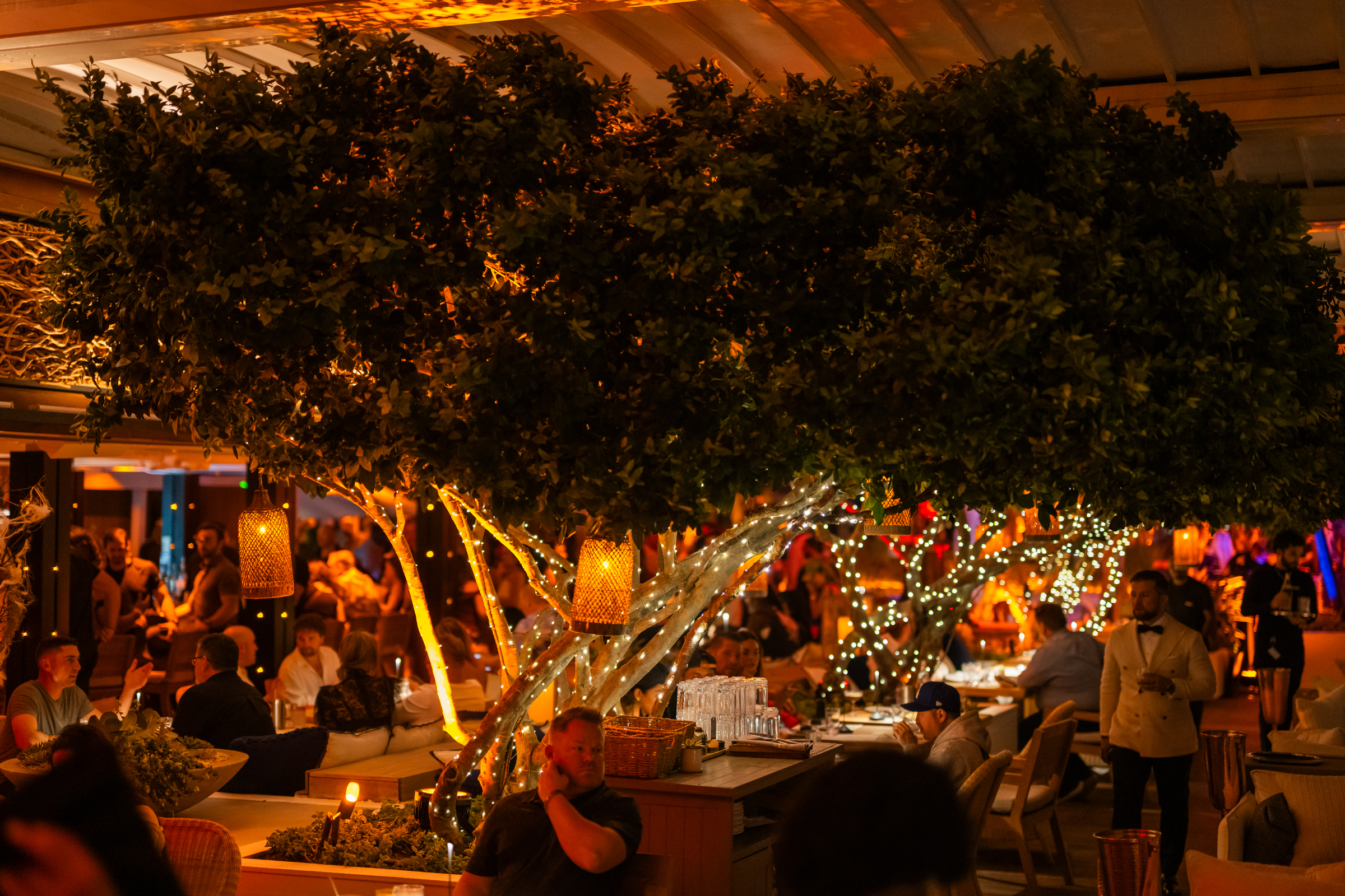 people at a beach party