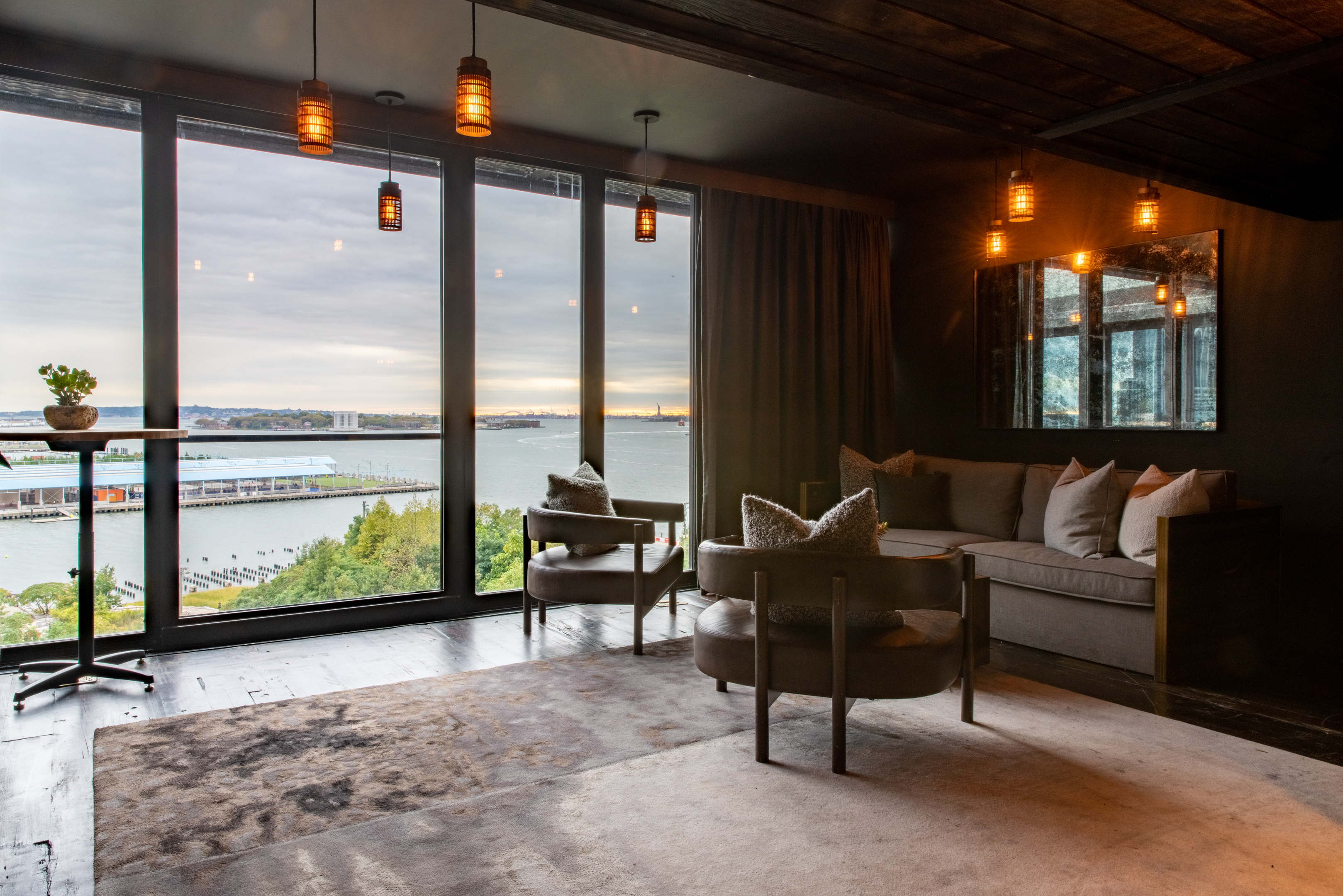 Seating area at Harriet's 