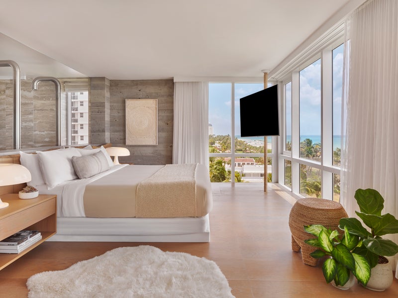 Bedroom with ocean view