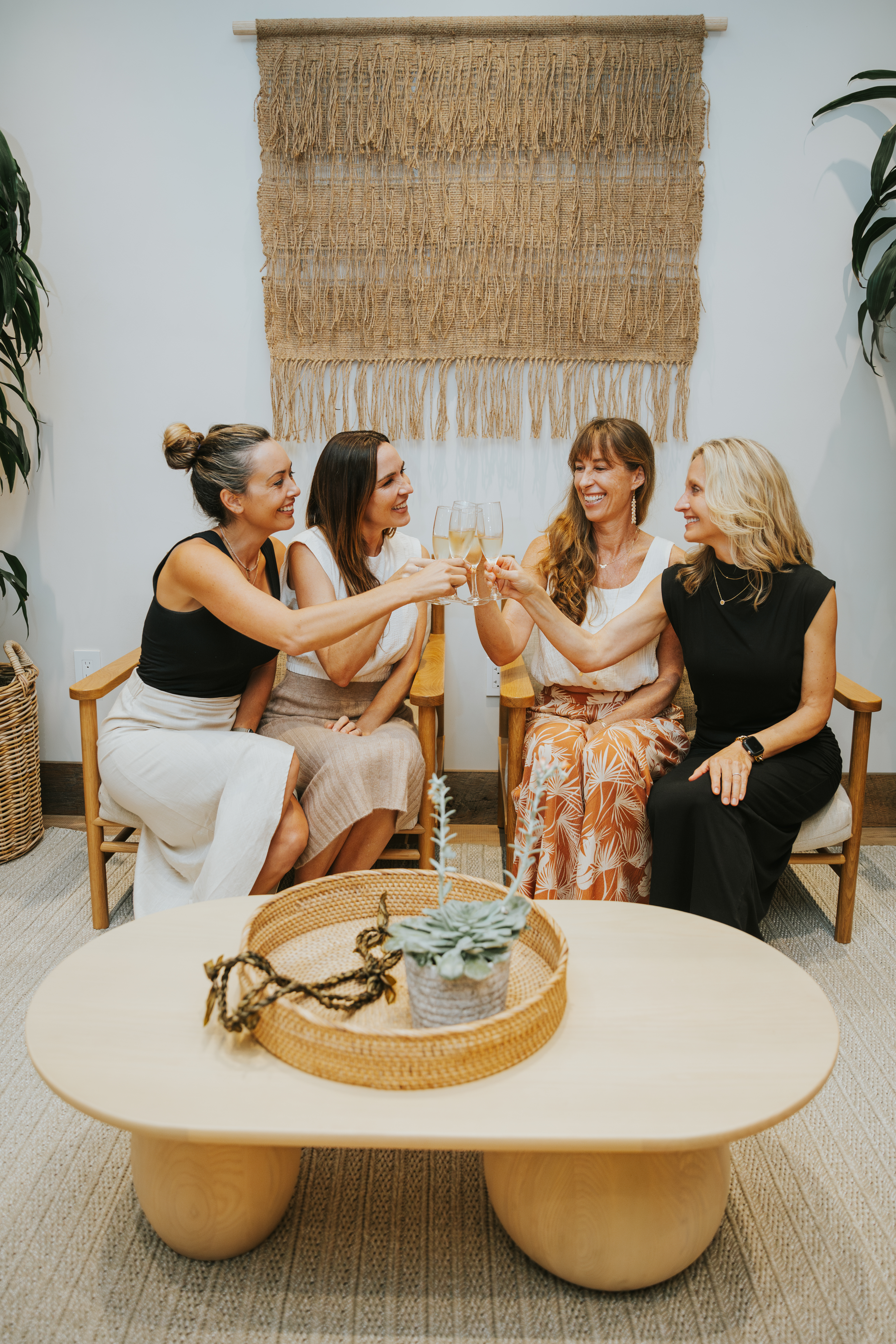 Women together toasting