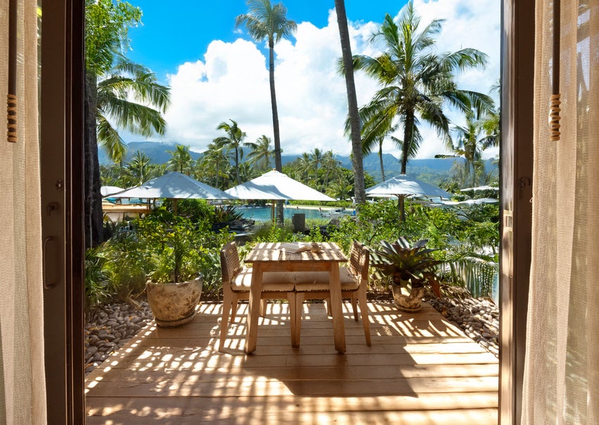 pool view terrace