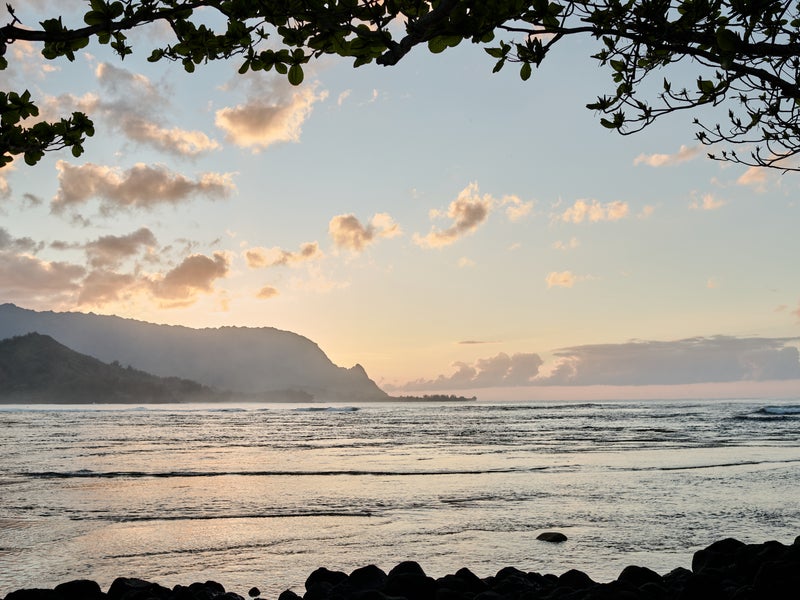 sunset hanalei bay