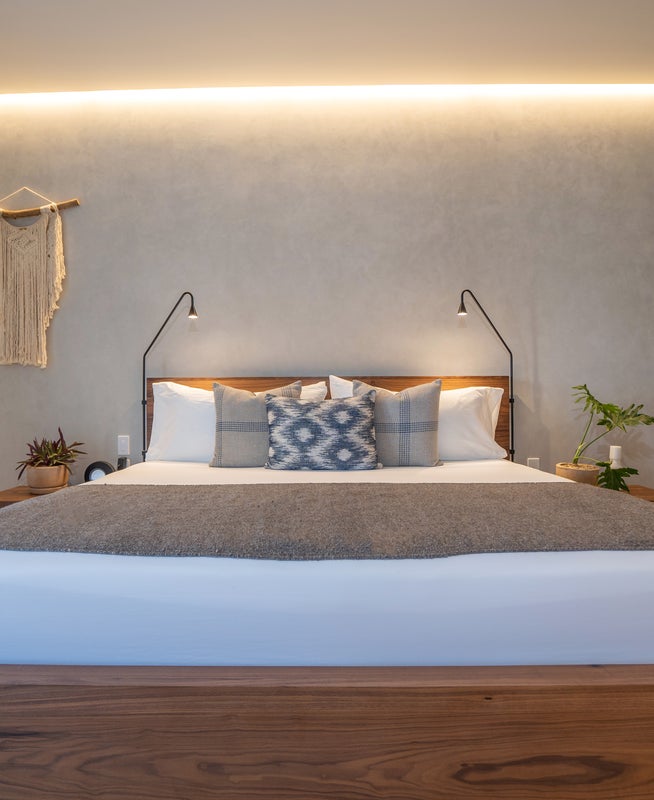 A large king bed