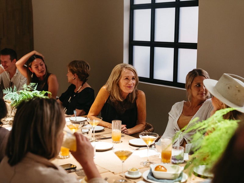 Group at dinner