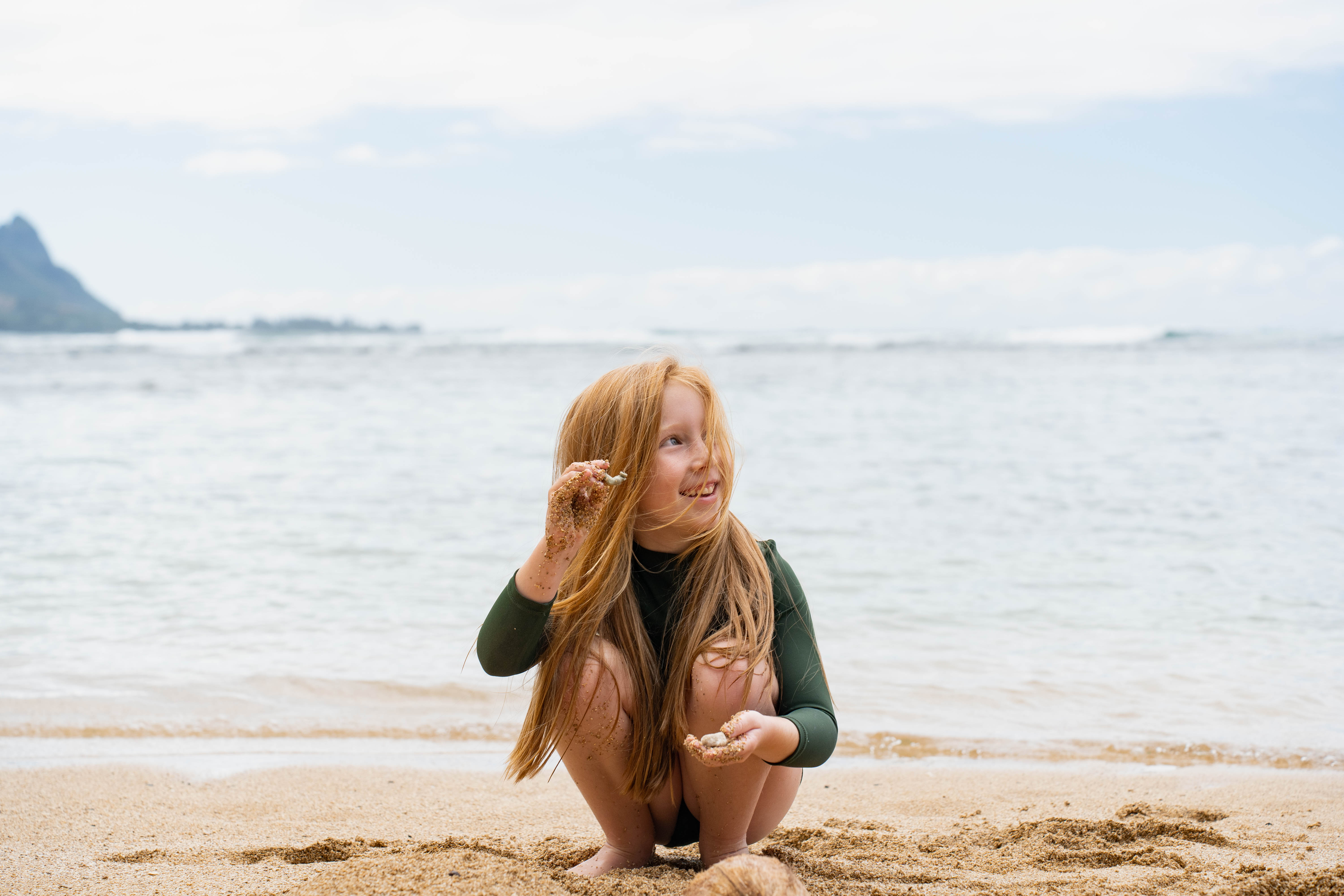 a girl on a beach