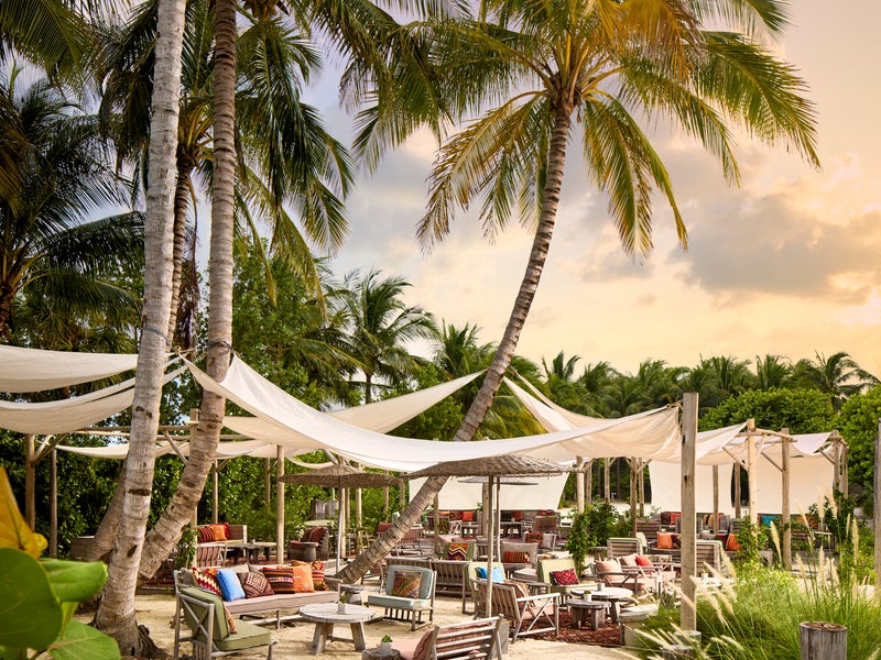 Outdoor beach restaurant