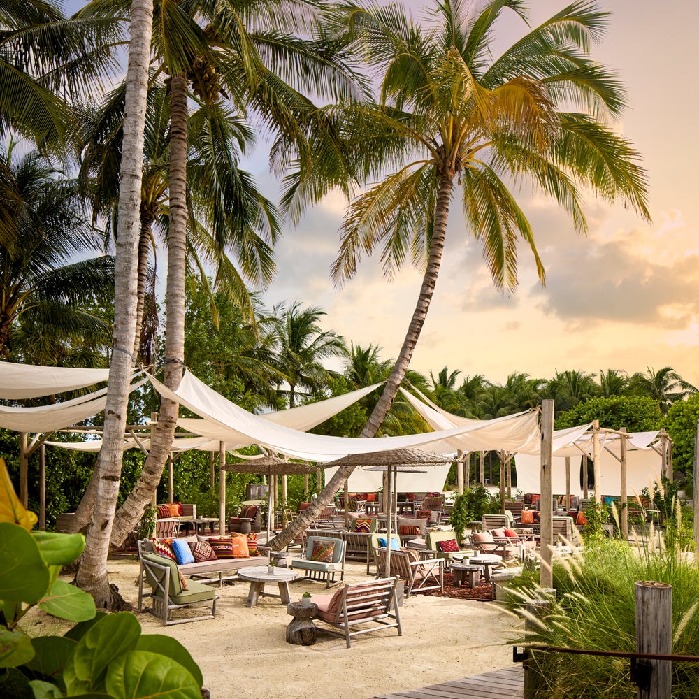Outdoor beach restaurant