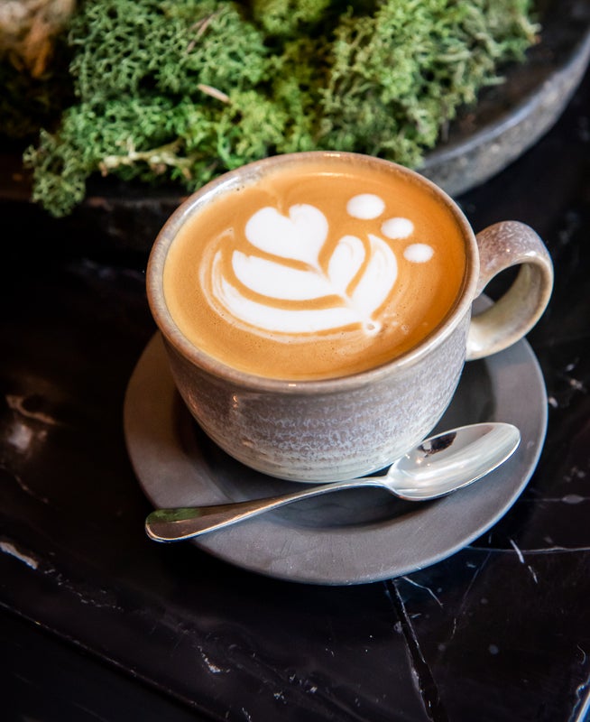 Coffee with latte art