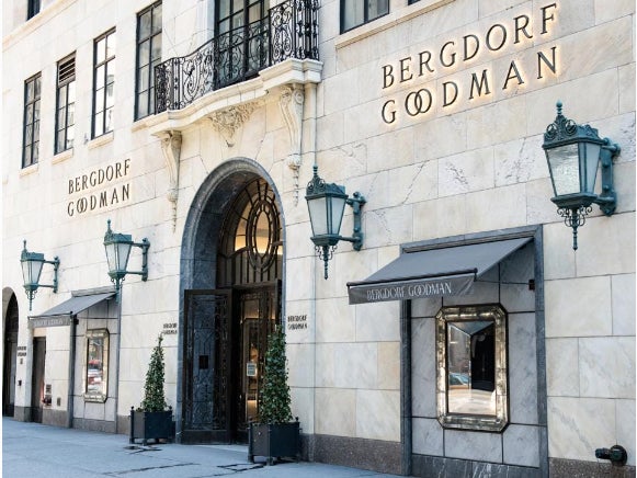Ivory Bergdorf Goodman building front with black fixtures